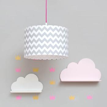 Polička - obláčik - ružová Cloud 35x20x12 cm