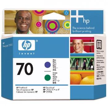 HP originál tlačová hlava C9408A, HP 70, blue/green, HP DesignJet Z3100, zelená