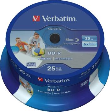 Verbatim 43811 Blu-ray BD-R SL 25 GB 25 ks vreteno možnosť potlače, vrstva proti poškriabaniu