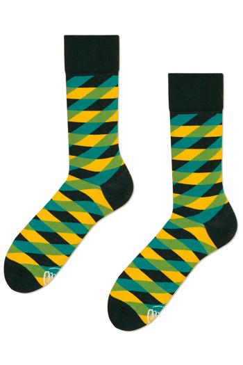 Čierno-žlté ponožky Illusion Green