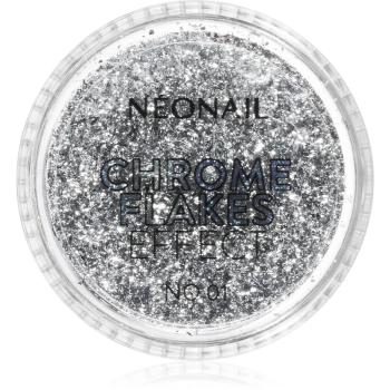 NeoNail Chrome Flakes Effect No. 1 trblietavý prášok na nechty 0,5 g