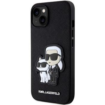 Karl Lagerfeld PU Saffiano Karl and Choupette NFT Zadný Kryt na iPhone 13 Black (KLHCP13MSANKCPK)