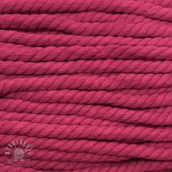 Bavlnená šnúra točená 12 mm fuchsia