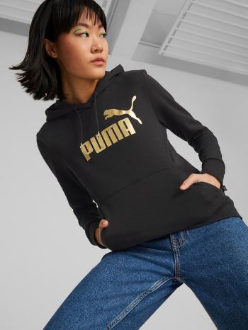 Puma ESS+ Metallic Logo Hoodie TR Mikina Čierna