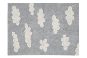 Ourbaby washable rug clouds 32017-0 obdĺžnik 120 x 160 cm biela sivá