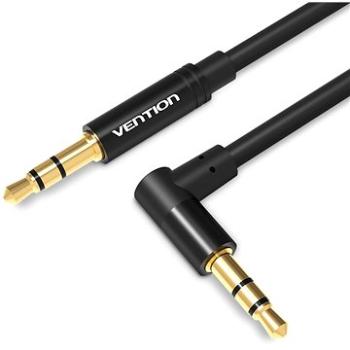 Vention 3,5 mm to 3,5 mm Jack 90° Audio Cable 1 m Black Metal Type (BAKBF-T)