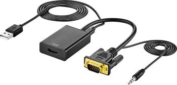 AV adaptér VGA zástrčka, jack zástrčka 3,5 mm ⇒ HDMI zásuvka SpeaKa Professional SP-VK/HD SP-6014508