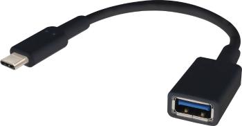 Renkforce #####USB-Kabel #####USB 3.2 Gen1 (USB 3.0 / USB 3.1 Gen1) #####USB-C™ Stecker, #####USB-A Buchse 15.00 cm čier