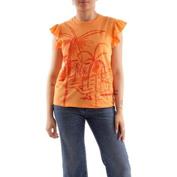 Desigual  Tielka a tričká bez rukávov 23SWTKCA  Oranžová