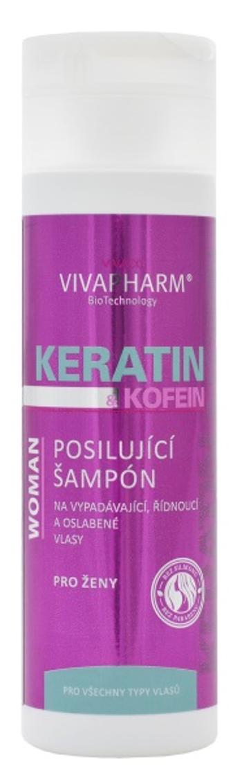 Vivapharm Keratínový šampón s kofeínom pri vypadávaní vlasov pre ženy 200 ml