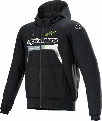 Alpinestars Chrome Ignition Hoodie Black/Yellow Fluorescent XL Textilná bunda