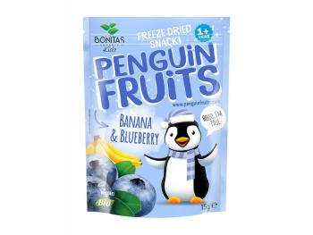 Bonitas Penguin BIO Zmes mrazom sušených Banánov a čučoriedok 15 g