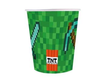 Papierové poháre Minecraft party 6ks. - GoDan