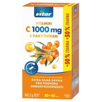 VITAR Premium Vitamín C 1000 mg s rakytníkom 120 tabliet