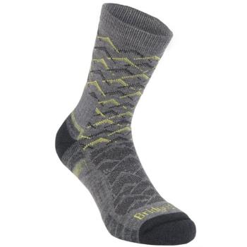 Ponožky Bridgedale Hike Lightweight Merino Performance Ankle grey/lime/118 M (6-8,5) UK