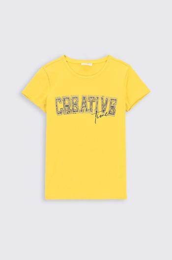 Detské tričko Coccodrillo žltá farba,