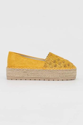 Espadrilky Answear Lab žltá farba, na platforme