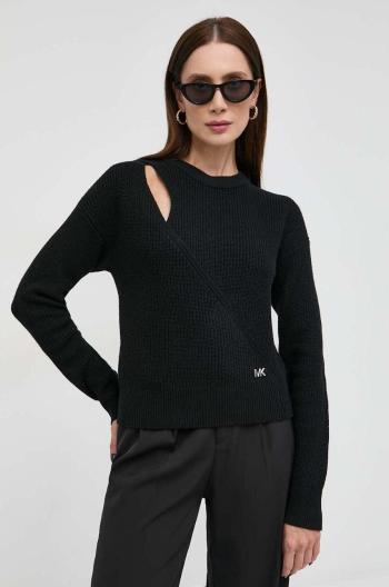 Vlnený sveter MICHAEL Michael Kors dámsky, čierna farba, teplý