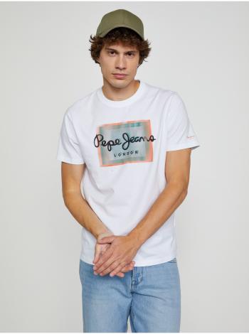 Tričká s krátkym rukávom pre mužov Pepe Jeans - biela