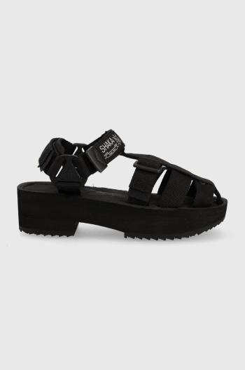 Sandále Shaka dámske, čierna farba, na platforme