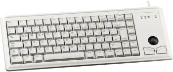 CHERRY Compact-Keyboard G84-4400 USB klávesnica nemecká, QWERTZ, Windows® sivá integrovaný trackball, tlačidlá myši