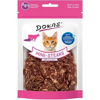 Dokas - Hovädzie a treska mini stejky pre mačky 25 g (4251276205019)