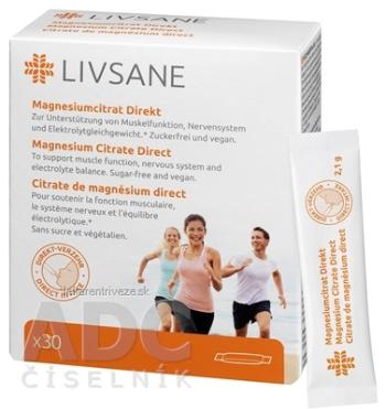 LIVSANE Magnesium Citrát Direct vrecúška s obsahom granulátu 1x30 ks