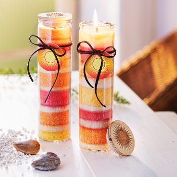 Vonné dekoratívne sviečky Orange, 2 ks