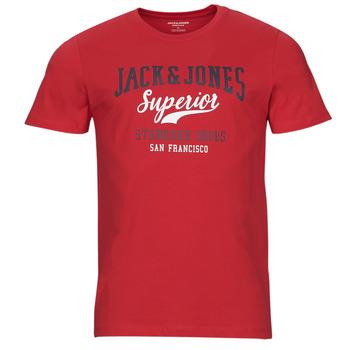 Jack & Jones  Tričká s krátkym rukávom JJELOGO TEE SS O-NECK 2 COL  Červená