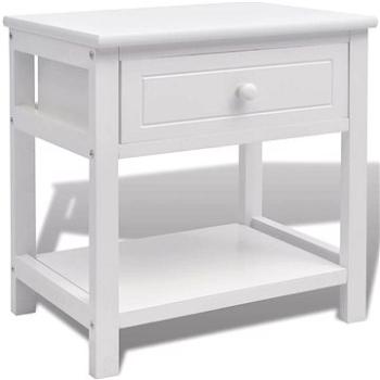 Nočný stolík drevený biely (242870)