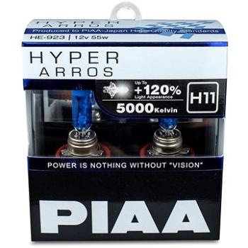 PIAA Hyper Arros 5000K H11 + 120%, jasne biele svetlo s teplotou 5000K, 2 ks (HE-926)