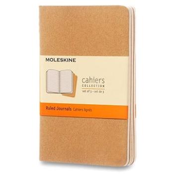 MOLESKINE Cahier S, hnedý – balenie 3 ks (QP411)