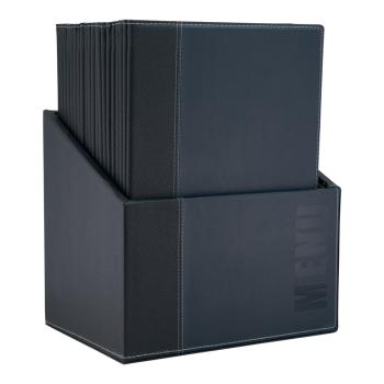 SECURIT Box s jedálnymi lístkami TRENDY, modrá (20 ks)