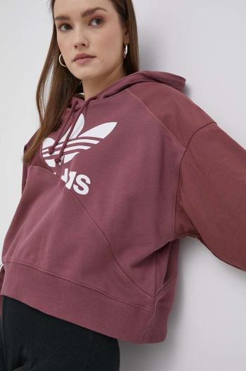 Bavlnená mikina adidas Originals HC7035 dámska, ružová farba, s potlačou