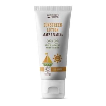 WoodenSpoon Opaľovacie telové mlieko Baby & Family SPF 30,100 ml