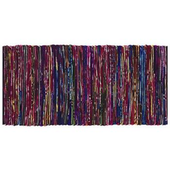 Rôznofarebný bavlnený koberec v tmavom odtieni 80 × 150 cm BARTIN, 57537 (beliani_57537)