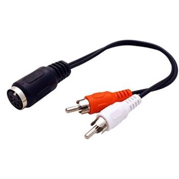 OEM Kábel audio DIN 5pin (F) <- 2× cinch, 20 cm (50004)