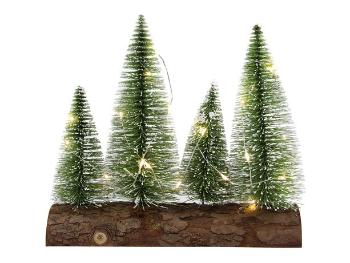 HIT Vianočná dekorácia s časovačom 20LED 4 stromčeky