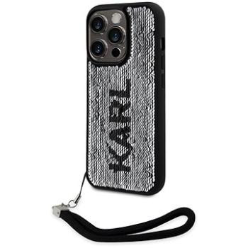 Karl Lagerfeld Sequins Reversible Zadný Kryt na iPhone 13 Pro Black/Silver (KLHCP13LPSQRKS)