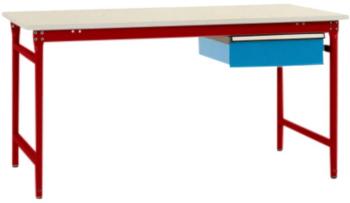 Manuflex BB5237.3003 Kompletný príručný stolík BASIS stacionárny s plastovou doskou + samostatná zásuvka, š xhxv: 1000 x