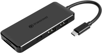 Transcend TS-HUB5C  USB 2.0 hub so zabudovanou čítačkou SD kariet, s konektorom USB C, s portom pre rýchle nabíjanie čie