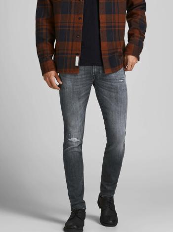 Skinny fit pre mužov Jack & Jones - tmavosivá