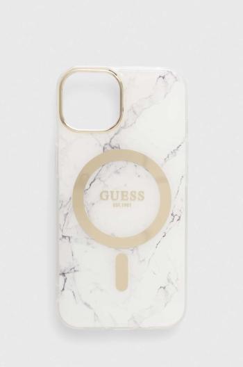 Puzdro na mobil Guess iPhone 14 6.1" biela farba