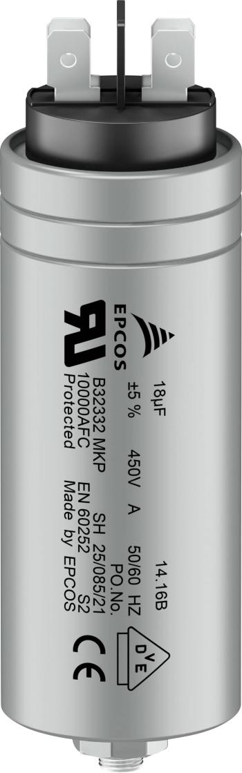 TDK B32332I6406J081 1 ks fóliový kondenzátor MKP s konektorom  40 µF 450 V/AC 5 %  (Ø x d) 40 mm x 103 mm