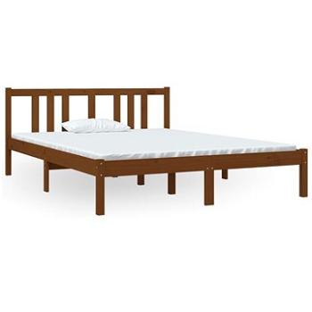 Rám postele medovo hnedý masívne drevo 140 × 190 cm, 814867