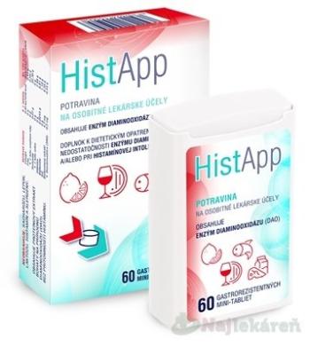 HistApp, gastrorezistentné mini - tablety, 1x60 ks