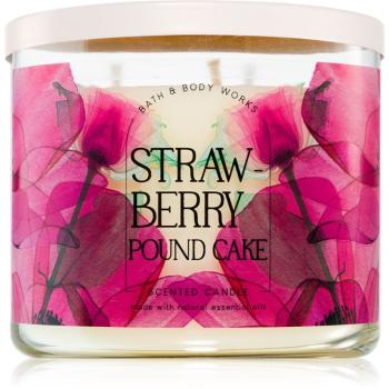 Bath & Body Works Strawberry Pound Cake vonná sviečka 411 g