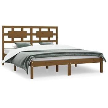 Rám postele medovo hnedý masívna borovica 180 × 200 cm Super King, 3107371