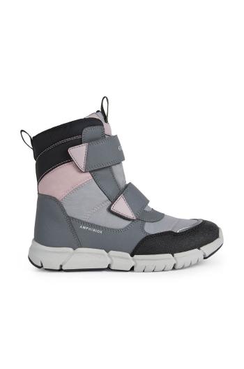 Detské zimné topánky Geox šedá farba