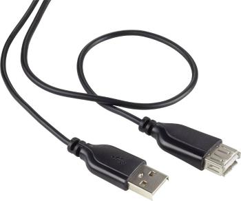 USB predlžovací kábel RENKFORCE 1x USB 2.0 zástrčka ⇔ 1x USB 2.0 zásuvka 1 m, SuperSoft